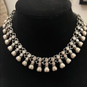 Rajasthan Indian Elegant Sterling Silver Tribal Necklace